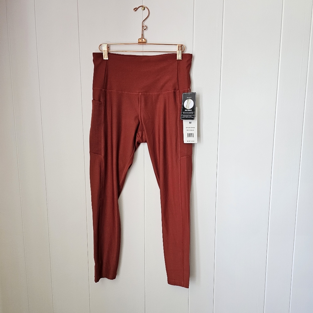 NWT Vogo Rust Activewear Leggings 7/8 Length With Pockets
